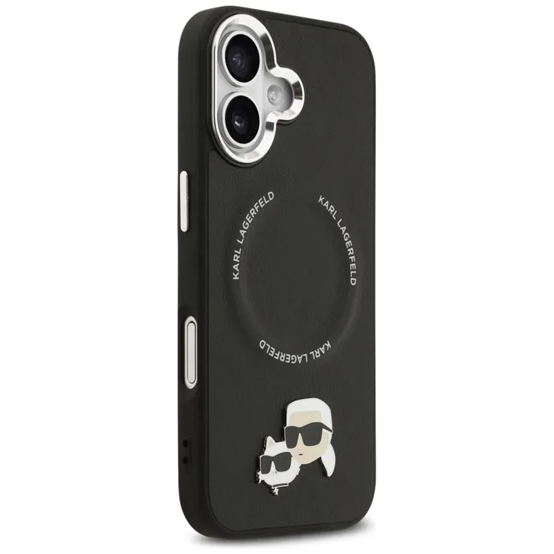 Karl Lagerfeld Karl & Choupette Pins MagSafe – dėklas iPhone 17 (juodas)