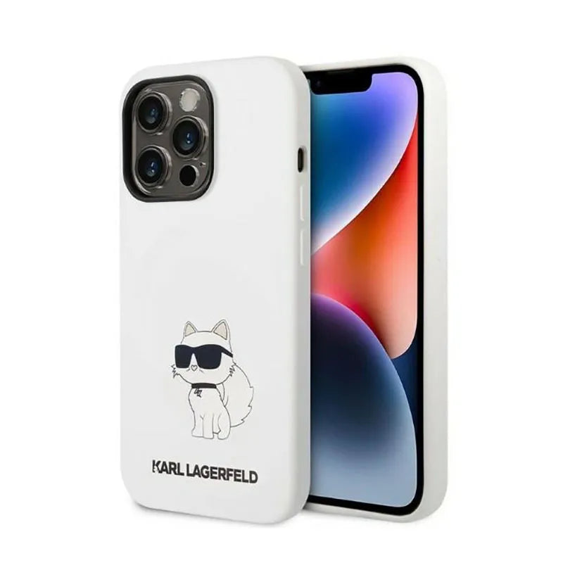 Karl Lagerfeld Silicone NFT Choupette – dėklas iPhone 14 Pro Max (baltas)