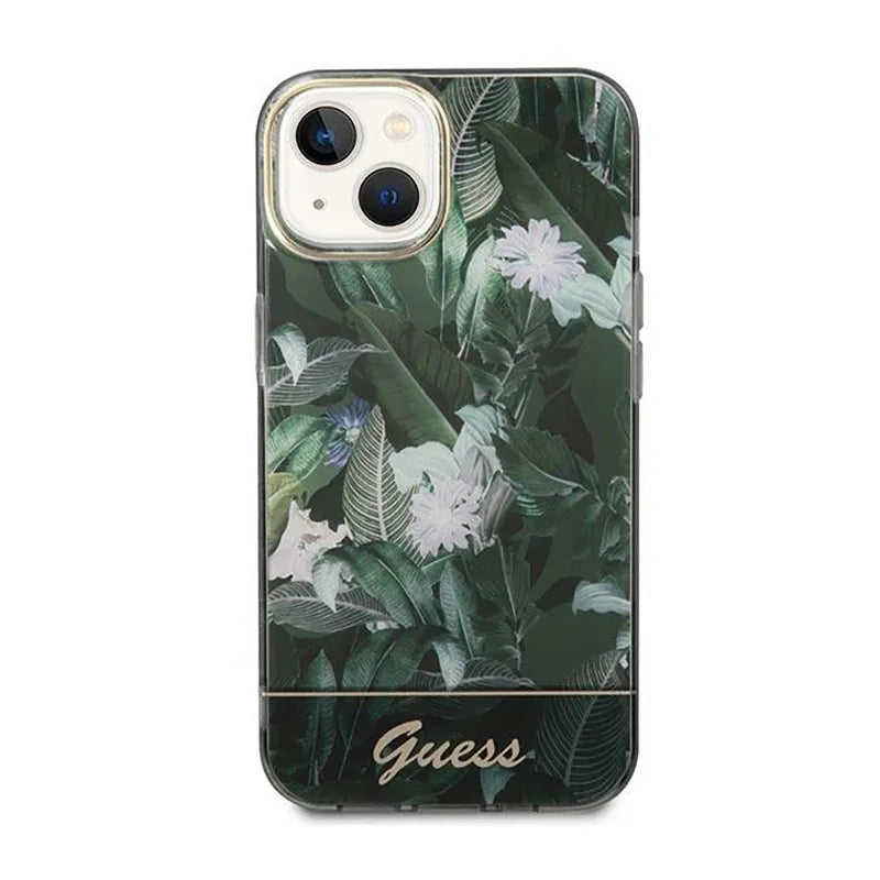 „Guess Jungle Case“ – dėklas „iPhone 14 Plus“ (žalias)
