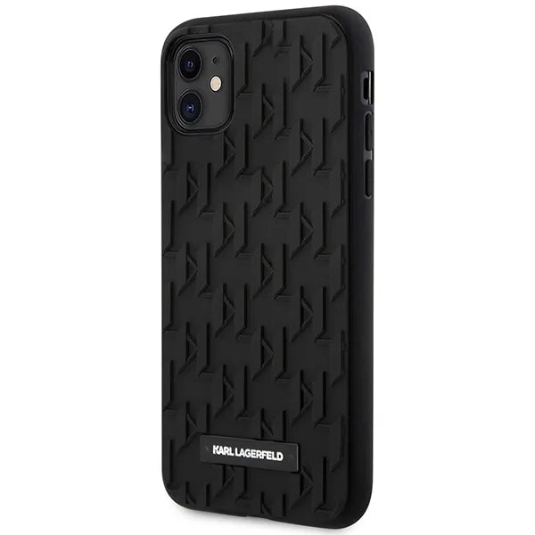 Karl Lagerfeld Monogram 3D Pattern – dėklas iPhone 11 (juodas)