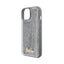 Guess Sequin Script Metal – dėklas iPhone 15 (sidabrinis)