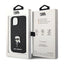 Karl Lagerfeld Fixed Glitter Ikonik Logo Metal Pin – iPhone 15 / 14 / 13 dėklas (juodas)
