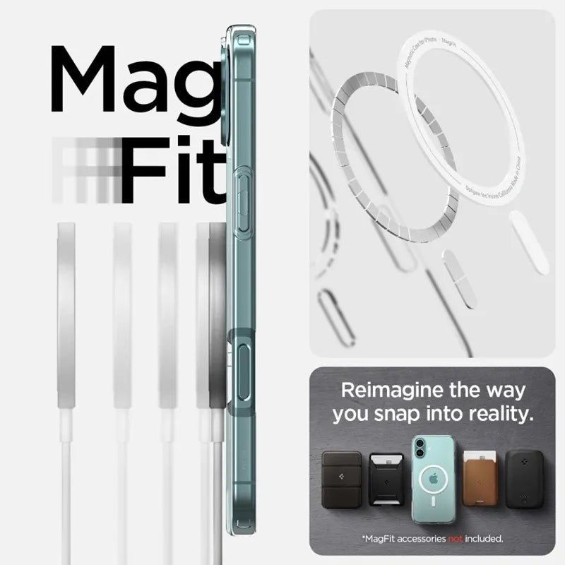 Spigen Liquid Crystal Mag MagSafe - dėklas iPhone 16 (skaidrus)