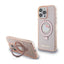Hello Kitty Ring Stand Glitter Electrop Logo MagSafe - dėklas iPhone 15 Pro Max (rožinis)