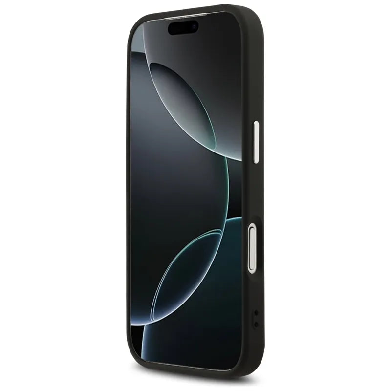 Karl Lagerfeld Initial & Metal Logo MagSafe – dėklas, skirtas iPhone 17 Pro (juodas)