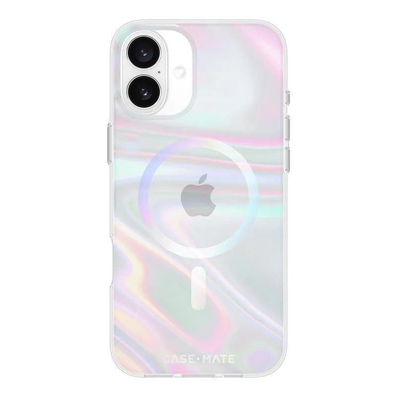 Case-Mate Soap Bubble MagSafe – dėklas, skirtas iPhone 16 Plus (vaivorykštinis)