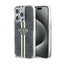 Guess IML 4G Gold Stripe dėklas iPhone 15 Pro (juodas)