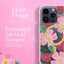 Rifle Paper Clear MagSafe - auksu dekoruotas dėklas, skirtas iPhone 14 Pro (Rose Garden)