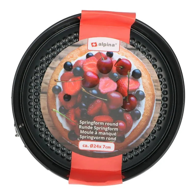 Alpina – Apvali kepimo forma / pyrago forma su nepridegančia danga 24x7 cm (juoda)