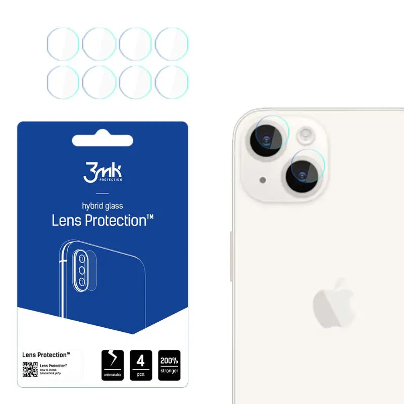 3mk Lens Protection – Fotoaparato lęšio stiklas, skirtas iPhone 15 (4 rinkiniai)