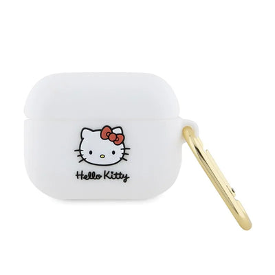 Hello Kitty silikoninis 3D „Kitty Head“ dėklas, skirtas AirPods Pro (baltas)