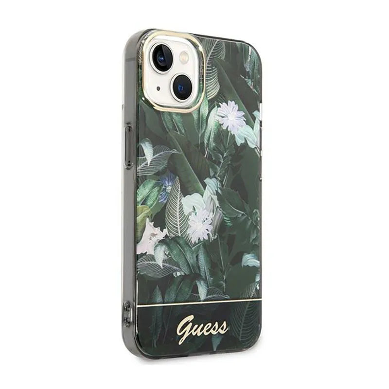 „Guess Jungle Case“ – dėklas „iPhone 14 Plus“ (žalias)
