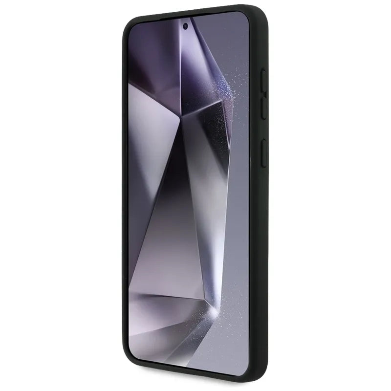 Karl Lagerfeld Silicone Double Heads And Circle MagSafe – dėklas Samsung Galaxy S25 Edge (juodas)