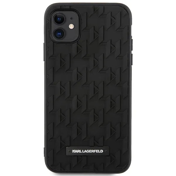 Karl Lagerfeld Monogram 3D Pattern – dėklas iPhone 11 (juodas)