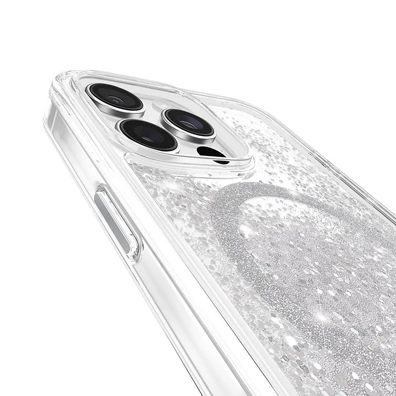 Case-Mate Waterfall MagSafe – dėklas, skirtas iPhone 16 Pro Max (sidabrinis)