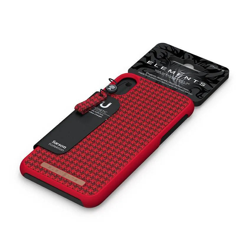 Nordic Elements Saeson Idun – dėklas iPhone Xs / X telefonui (raudonas)