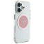 Guess IML Metal Colored Circle Classic Logo MagSafe - Dėklas iPhone 16 (rožinis)