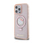 Hello Kitty Ring Stand Glitter Electrop Logo MagSafe - dėklas iPhone 15 Pro Max (rožinis)