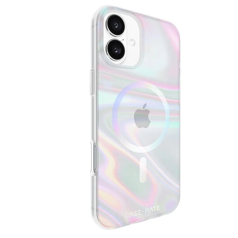 Case-Mate Soap Bubble MagSafe – dėklas, skirtas iPhone 16 Plus (vaivorykštinis)