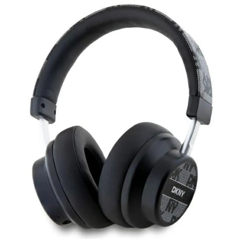 DKNY Checkered Pattern – Belaidės „Bluetooth V5.3“ ausinės su lankeliu (juodos)