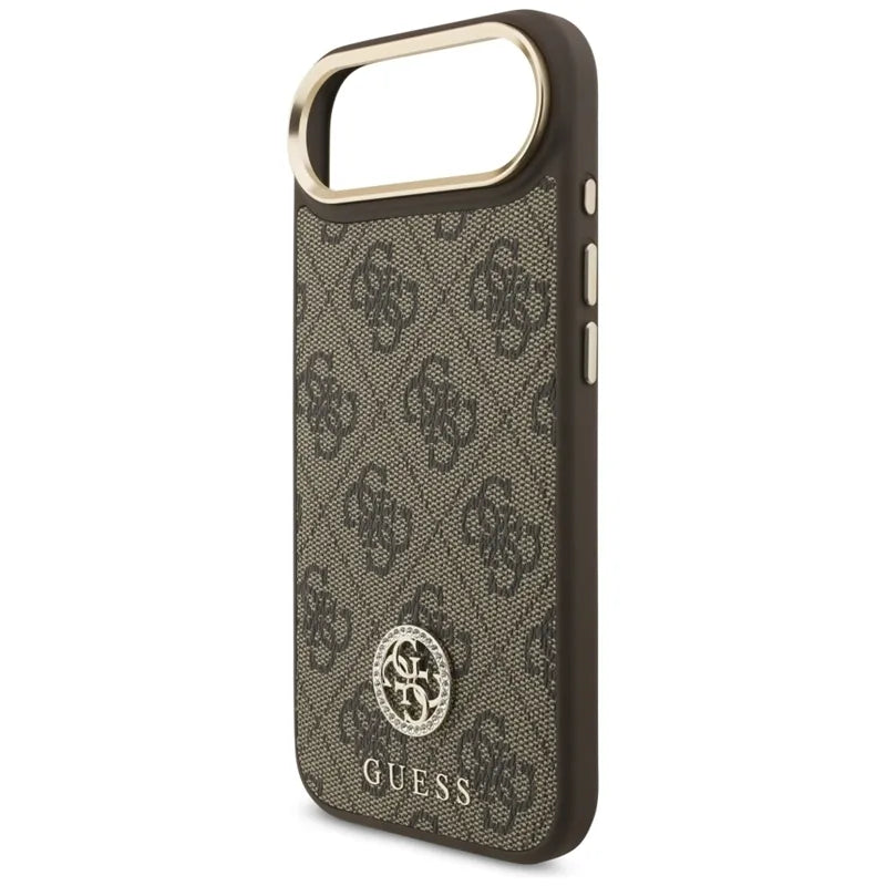 Guess 4G Strass Logo MagSafe - Dėklas iPhone Air (Rudas)
