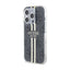 Guess IML 4G Gold Stripe dėklas iPhone 15 Pro (juodas)