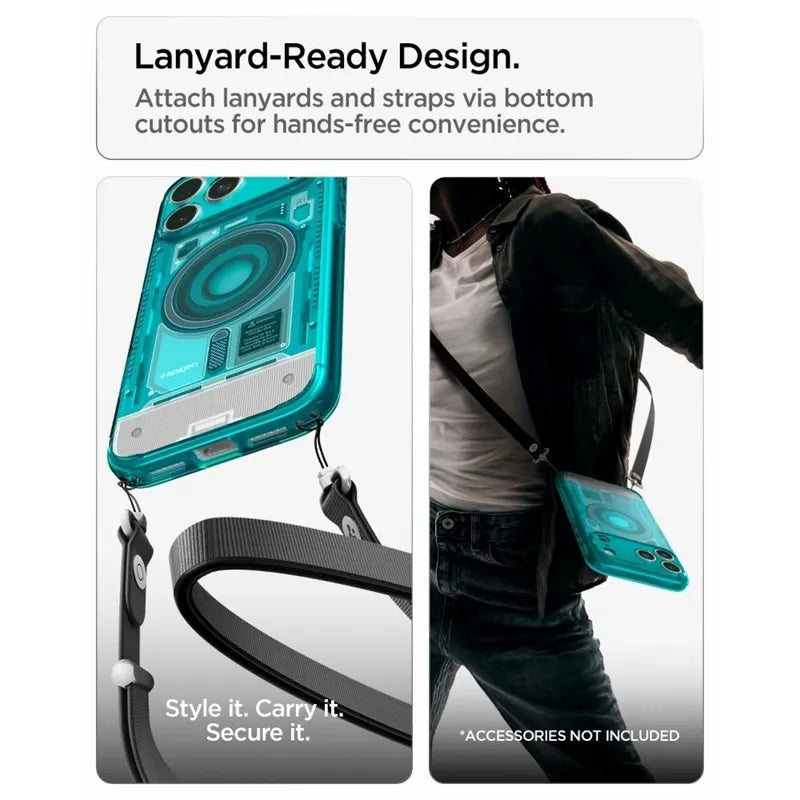 Spigen Ultra Hybrid Mag MagSafe – dėklas, skirtas iPhone 18 Pro Max / 17 Pro Max (C-One Bondi Blue)