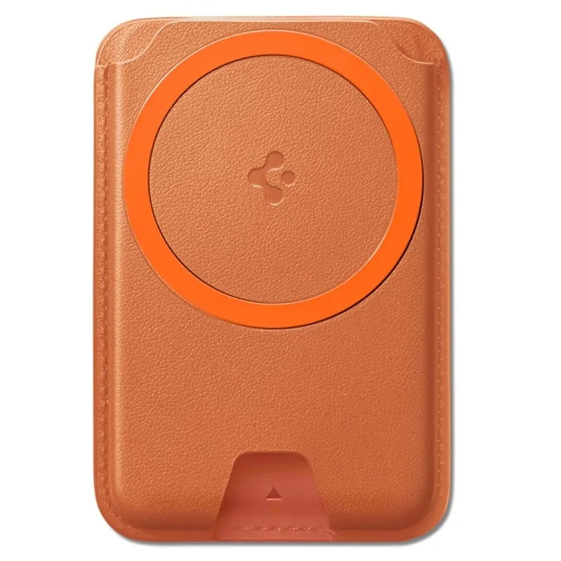 Spigen Valentinus MagFit + MagSafe – magnetinė piniginė (Metallic Orange)