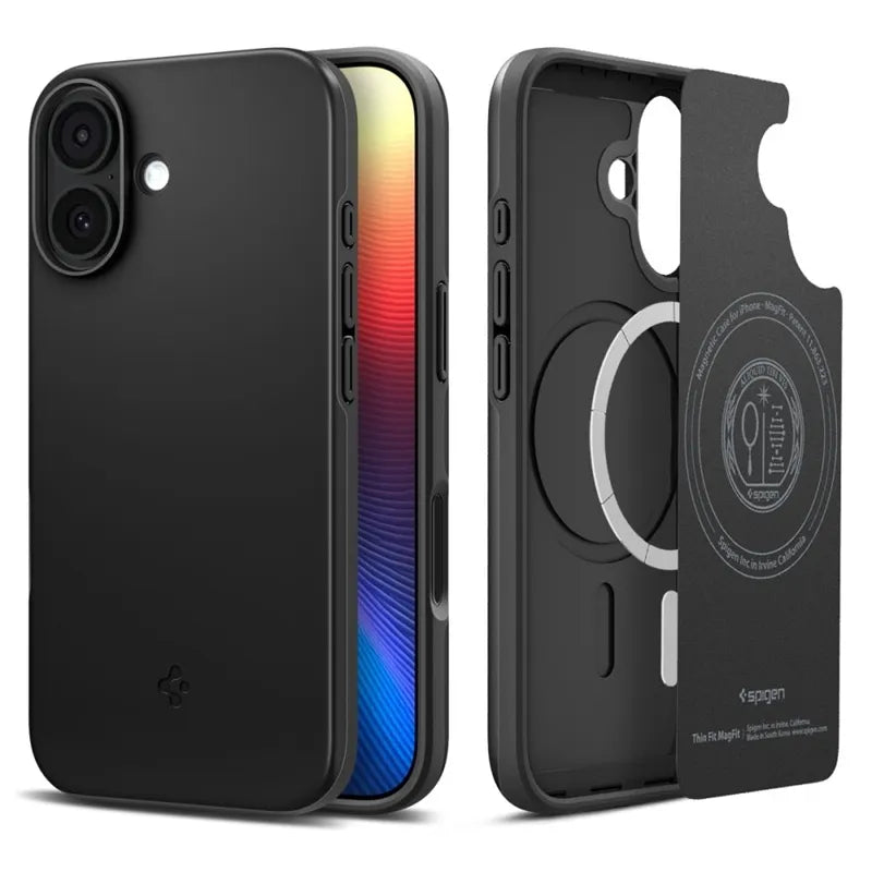 Spigen Thin Fit Mag MagSafe – dėklas iPhone 17 (juodas)