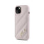 Karl Lagerfeld Diagonal Quilted Script – Dėklas iPhone 15 / 14 / 13 (rožinis)