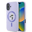 Karl Lagerfeld Silicone Karl & Choupette Ring MagSafe – Dėklas iPhone 16 Plus (violetinis)