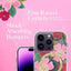 Rifle Paper Clear MagSafe - auksu dekoruotas dėklas, skirtas iPhone 14 Pro (Rose Garden)