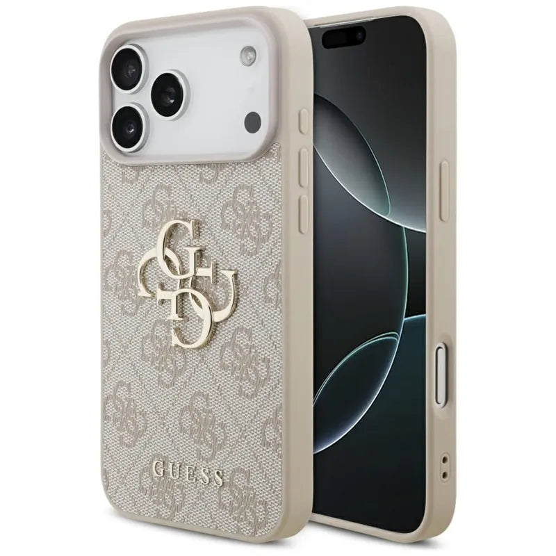 Guess 4G Big Logo – dėklas iPhone 17 Pro Max (rožinis)