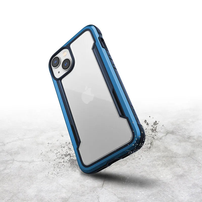 X-Doria Raptic Shield – aliumininis dėklas „iPhone 14“ (išbandytas kritimui iš 3 m aukščio) (jūrinė mėlyna)