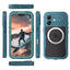 Crong Seal Cover – vandeniui atsparus IP68 dėklas, skirtas iPhone 17 (jūrinės mėlynos spalvos)
