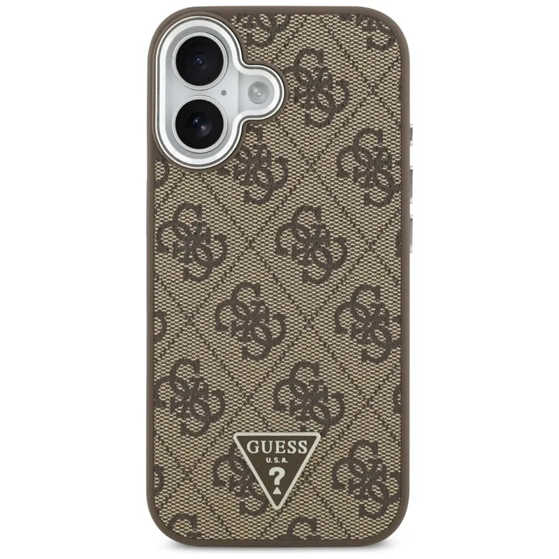 Guess 4G Triangle Logo MagSafe – Dėklas iPhone 17 (ruda)
