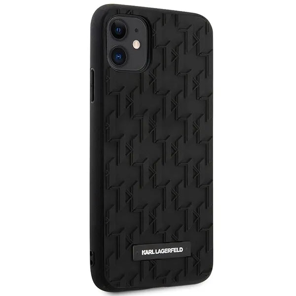 Karl Lagerfeld Monogram 3D Pattern – dėklas iPhone 11 (juodas)