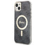 Guess Bundle Pack MagSafe 4G – rinkinys: dėklas iPhone 14 Plus + MagSafe įkroviklis (juoda/auksinė)