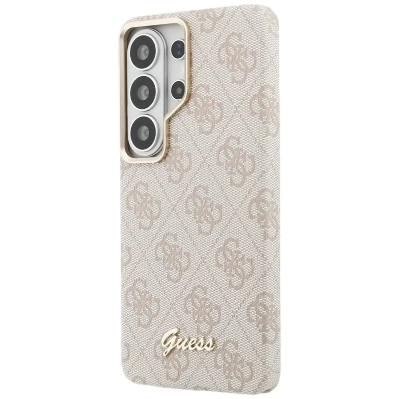 Guess 4G Script MagSafe – dėklas Samsung Galaxy S26 Ultra (rožinis)