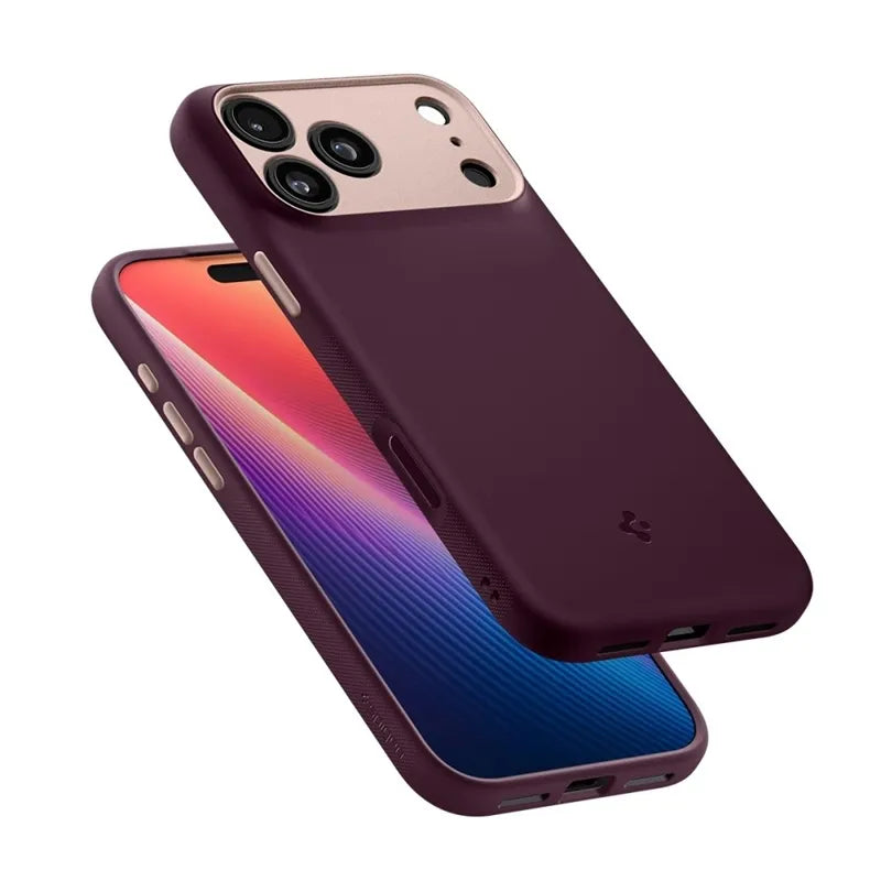 Spigen Nano Pop Mag MagSafe – dėklas iPhone 17 Pro (Burgundy Bean)