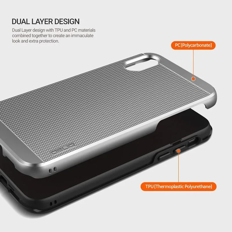 Obliq Slim Meta – dėklas iPhone Xs / X (Satin Silver)