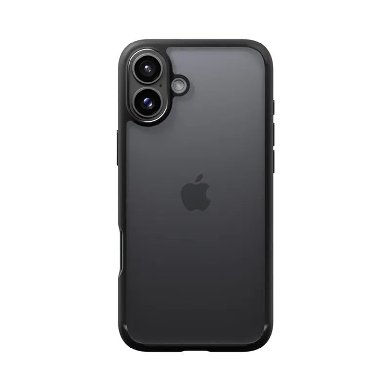 Spigen Ultra Hybrid – dėklas iPhone 16 telefonui (matinė juoda)
