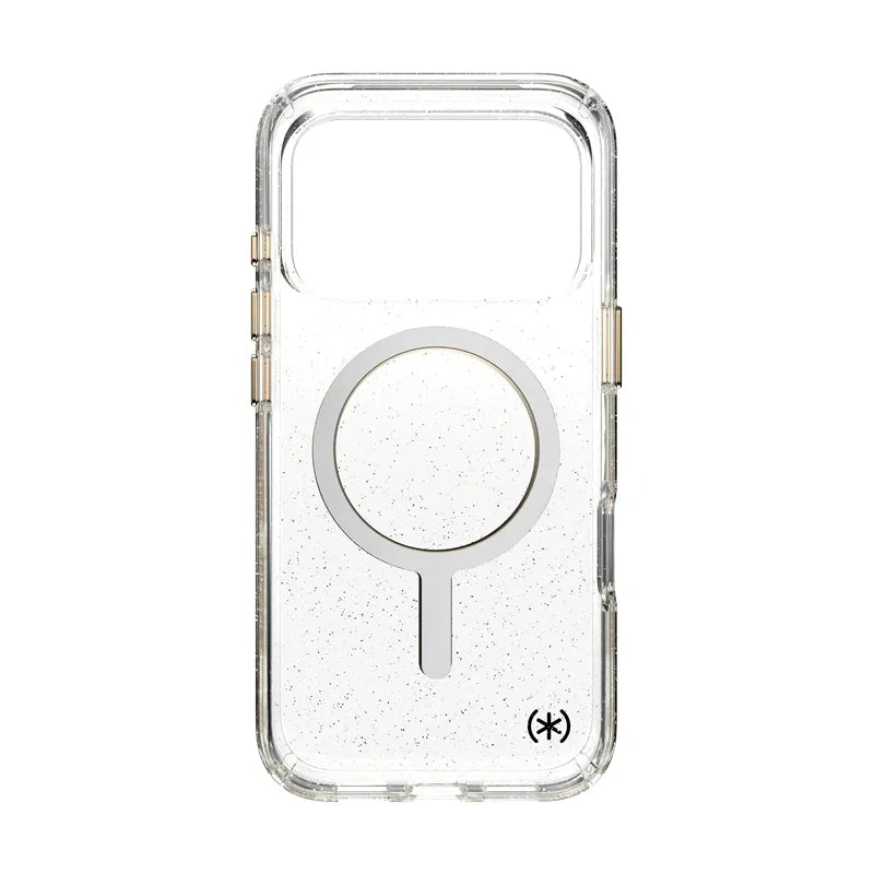 Speck Presidio Lux MagSafe – dėklas iPhone 17 Pro (Blizgučiai / Auksinė metalo spalva)