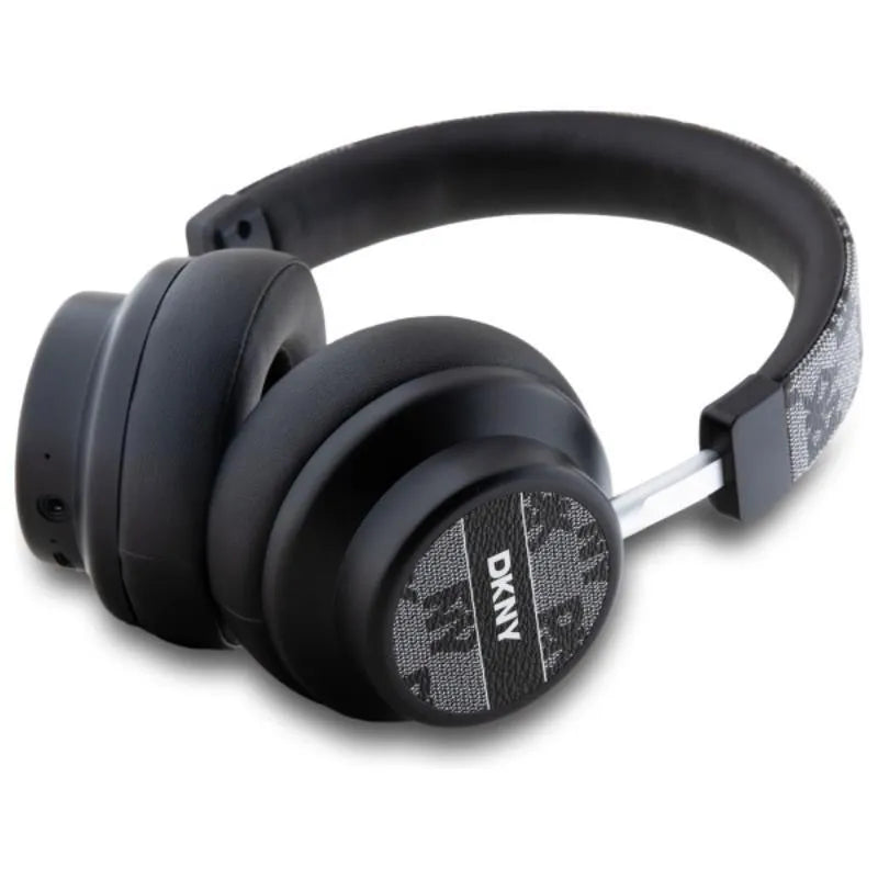 DKNY Checkered Pattern – Belaidės „Bluetooth V5.3“ ausinės su lankeliu (juodos)