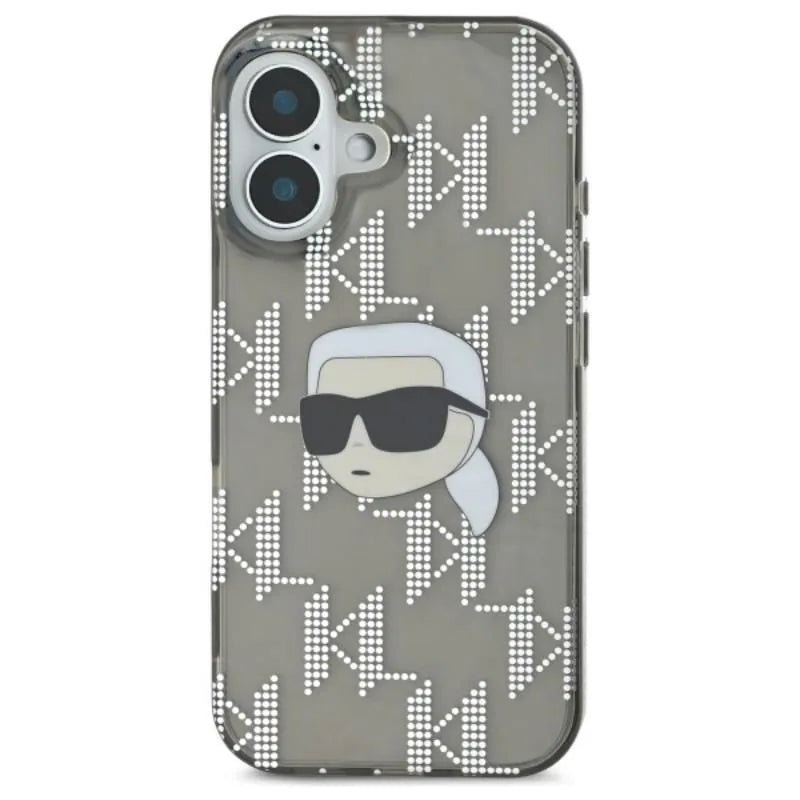 Karl Lagerfeld IML Karl Head Electroplated - dėklas, skirtas iPhone 16 (juodas)