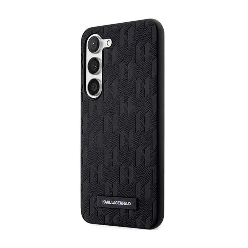 Karl Lagerfeld Saffiano Monogram Metal Logo - Dėklas Samsung Galaxy S24 (juodas)