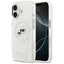 Karl Lagerfeld IML Glitter Karl & Choupette Heads Logo MagSafe dėklas iPhone 17 (pilkas)