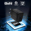 Crong Ultra Compact GaN – sieninis įkroviklis 2x USB-C 35W PD 3.0 su PPS (baltas)