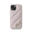Karl Lagerfeld Diagonal Quilted Script – Dėklas iPhone 15 / 14 / 13 (rožinis)