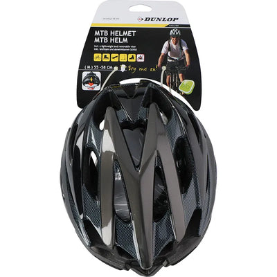 Dunlop - MTB reguliuojamas dviračio šalmas, M dydis 55-58 cm (juodas)